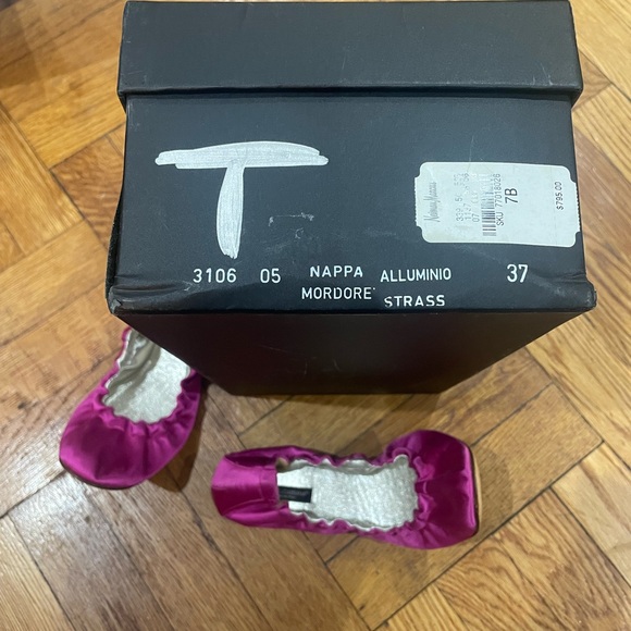 Dolce & Gabbana EUC Satin Pink Ballet Flats Fuchsia EU7 - Picture 4 of 10